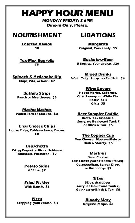 barcelona happy hour menu.